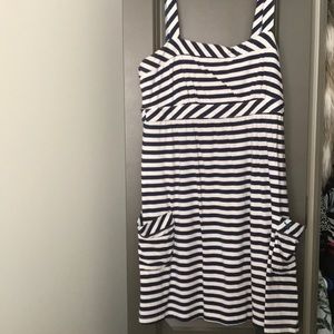 Navy & white dress